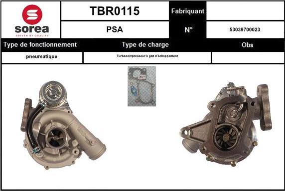 EAI TBR0115 - Kompresors, Turbopūte autodraugiem.lv
