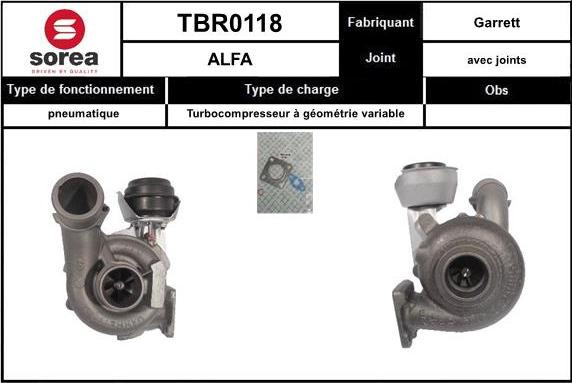 EAI TBR0118 - Kompresors, Turbopūte autodraugiem.lv