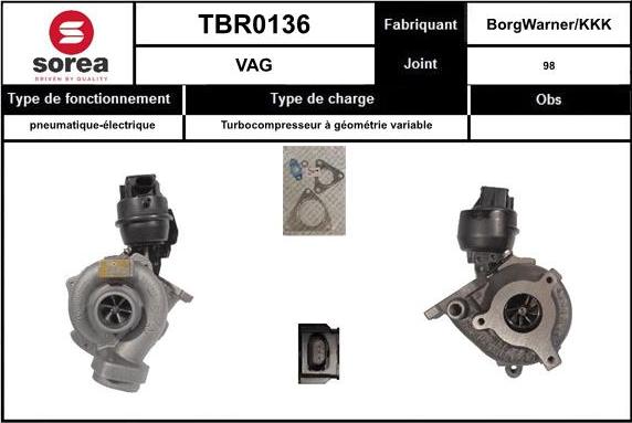 EAI TBR0136 - Kompresors, Turbopūte autodraugiem.lv