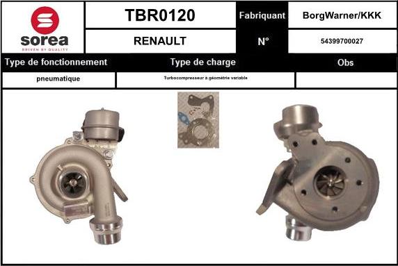 EAI TBR0120 - Kompresors, Turbopūte autodraugiem.lv