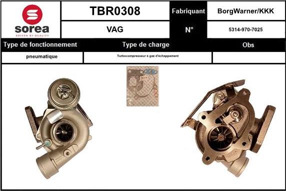 EAI TBR0308 - Kompresors, Turbopūte autodraugiem.lv