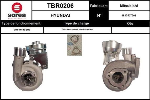 EAI TBR0206 - Kompresors, Turbopūte autodraugiem.lv