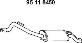 Eberspächer 95 11 8450 - Izplūdes gāzu trokšņa slāpētājs (pēdējais) autodraugiem.lv
