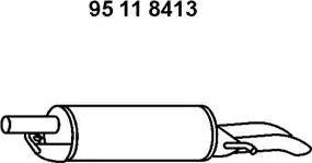 Eberspächer 95 11 8413 - Izplūdes gāzu trokšņa slāpētājs (pēdējais) autodraugiem.lv
