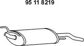 Eberspächer 95 11 8219 - Izplūdes gāzu trokšņa slāpētājs (pēdējais) autodraugiem.lv