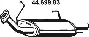 Eberspächer 44.699.83 - Izplūdes gāzu trokšņa slāpētājs (pēdējais) autodraugiem.lv