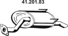 Eberspächer 41.201.83 - Izplūdes gāzu trokšņa slāpētājs (pēdējais) autodraugiem.lv