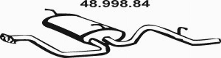 Eberspächer 48.998.84 - Izplūdes gāzu trokšņa slāpētājs (pēdējais) autodraugiem.lv