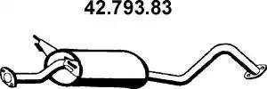 Eberspächer 42.793.83 - Izplūdes gāzu trokšņa slāpētājs (pēdējais) autodraugiem.lv