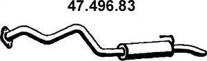 Eberspächer 47.496.83 - Izplūdes gāzu trokšņa slāpētājs (pēdējais) autodraugiem.lv