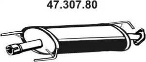 Eberspächer 47.307.80 - Vidējais izpl. gāzu trokšņa slāpētājs autodraugiem.lv