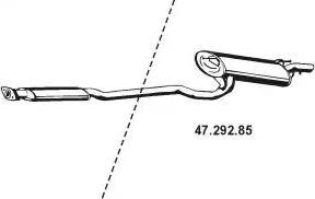 Eberspächer 47.292.85 - Izplūdes gāzu trokšņa slāpētājs (pēdējais) autodraugiem.lv