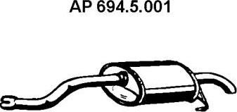 Eberspächer 694.5.001 - Izplūdes gāzu trokšņa slāpētājs (pēdējais) autodraugiem.lv