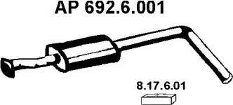 Eberspächer 692.6.001 - Vidējais izpl. gāzu trokšņa slāpētājs autodraugiem.lv