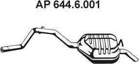 Eberspächer 644.6.001 - Izplūdes gāzu trokšņa slāpētājs (pēdējais) autodraugiem.lv