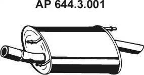 Eberspächer 644.3.001 - Izplūdes gāzu trokšņa slāpētājs (pēdējais) autodraugiem.lv