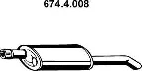 Eberspächer 674.4.008 - Izplūdes gāzu trokšņa slāpētājs (pēdējais) autodraugiem.lv