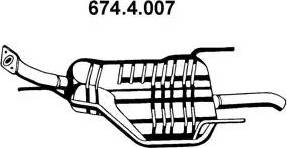 Eberspächer 674.4.007 - Izplūdes gāzu trokšņa slāpētājs (pēdējais) autodraugiem.lv