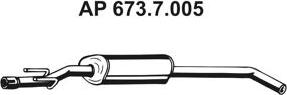 Eberspächer 673.7.005 - Vidējais izpl. gāzu trokšņa slāpētājs autodraugiem.lv
