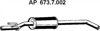 Eberspächer 673.7.002 - Vidējais izpl. gāzu trokšņa slāpētājs autodraugiem.lv