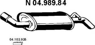 Eberspächer 04.989.84 - Izplūdes gāzu trokšņa slāpētājs (pēdējais) autodraugiem.lv