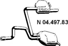 Eberspächer 04.497.83 - Izplūdes gāzu trokšņa slāpētājs (pēdējais) autodraugiem.lv