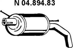 Eberspächer 04.894.83 - Izplūdes gāzu trokšņa slāpētājs (pēdējais) autodraugiem.lv