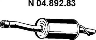 Eberspächer 04.892.83 - Izplūdes gāzu trokšņa slāpētājs (pēdējais) autodraugiem.lv