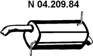 Eberspächer 04.209.84 - Izplūdes gāzu trokšņa slāpētājs (pēdējais) autodraugiem.lv