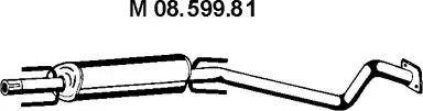 Eberspächer 08.599.81 - Vidējais izpl. gāzu trokšņa slāpētājs autodraugiem.lv