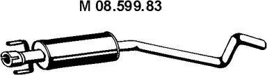 Eberspächer 08.599.83 - Vidējais izpl. gāzu trokšņa slāpētājs autodraugiem.lv