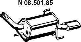 Eberspächer 08.501.85 - Izplūdes gāzu trokšņa slāpētājs (pēdējais) autodraugiem.lv