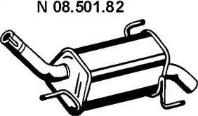 Eberspächer 08.501.82 - Izplūdes gāzu trokšņa slāpētājs (pēdējais) autodraugiem.lv