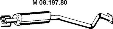 Eberspächer 08.197.80 - Vidējais izpl. gāzu trokšņa slāpētājs autodraugiem.lv