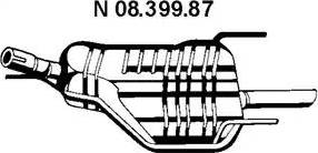 Eberspächer 08.399.87 - Izplūdes gāzu trokšņa slāpētājs (pēdējais) autodraugiem.lv