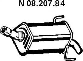 Eberspächer 08.207.84 - Izplūdes gāzu trokšņa slāpētājs (pēdējais) autodraugiem.lv