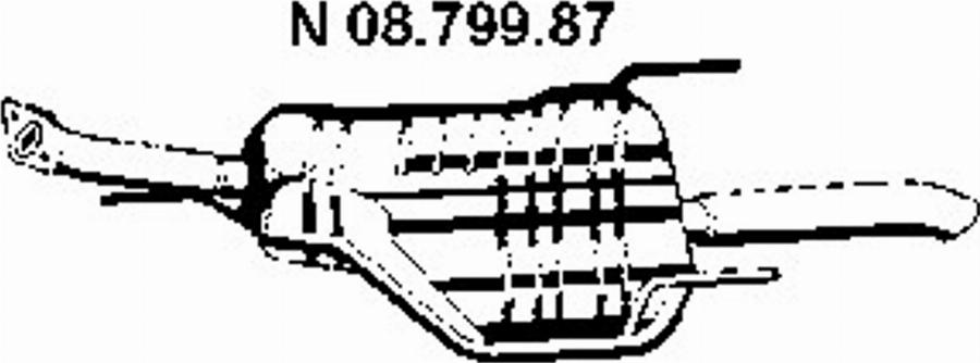 Eberspächer 08.799.87 - Izplūdes gāzu trokšņa slāpētājs (pēdējais) autodraugiem.lv