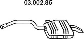 Eberspächer 03.002.85 - Izplūdes gāzu trokšņa slāpētājs (pēdējais) autodraugiem.lv