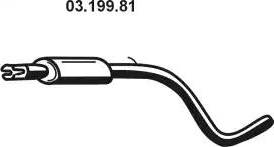 Eberspächer 03.199.81 - Vidējais izpl. gāzu trokšņa slāpētājs autodraugiem.lv