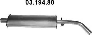 Eberspächer 03.194.80 - Vidējais izpl. gāzu trokšņa slāpētājs autodraugiem.lv