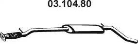 Eberspächer 03.104.80 - Vidējais izpl. gāzu trokšņa slāpētājs autodraugiem.lv