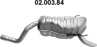 Eberspächer 02.003.84 - Izplūdes gāzu trokšņa slāpētājs (pēdējais) autodraugiem.lv