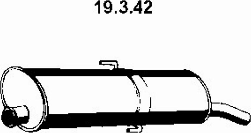 Eberspächer 19.3.42 - Izplūdes gāzu trokšņa slāpētājs (pēdējais) autodraugiem.lv