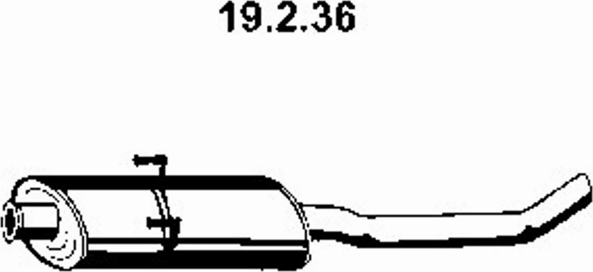 Eberspächer 19.2.36 - Vidējais izpl. gāzu trokšņa slāpētājs autodraugiem.lv