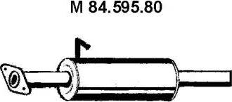 Eberspächer 84.595.80 - Vidējais izpl. gāzu trokšņa slāpētājs autodraugiem.lv