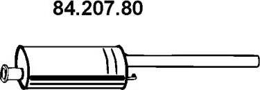 Eberspächer 84.207.80 - Vidējais izpl. gāzu trokšņa slāpētājs autodraugiem.lv