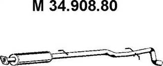 Eberspächer 34.908.80 - Vidējais izpl. gāzu trokšņa slāpētājs autodraugiem.lv