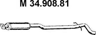 Eberspächer 34.908.81 - Vidējais izpl. gāzu trokšņa slāpētājs autodraugiem.lv