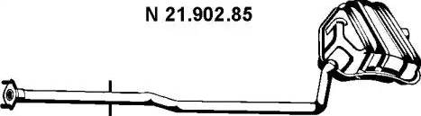 Eberspächer 21.902.85 - Izplūdes gāzu trokšņa slāpētājs (pēdējais) autodraugiem.lv