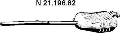 Eberspächer 21.196.82 - Izplūdes gāzu trokšņa slāpētājs (pēdējais) autodraugiem.lv